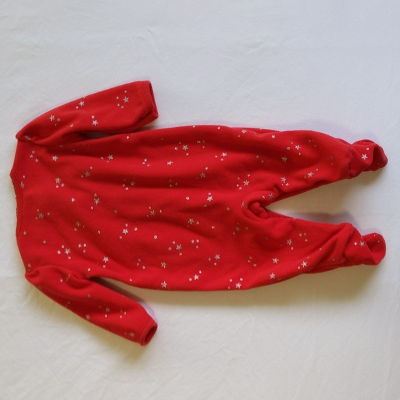 child of mine by carter's red fleece penguin snap footie sleeper pajamas 3 month - Picture 8 of 8